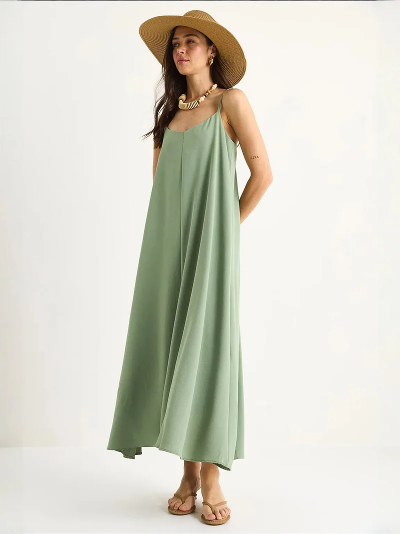 بيانكو لوتشي فستان ماكسي بخط  من لوتشي