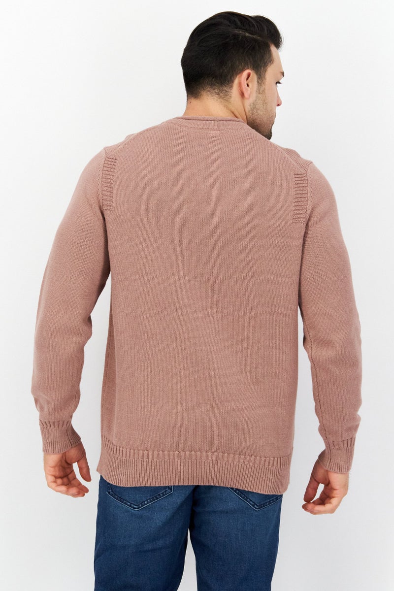 Lyle & Scott Men Crew Neck Knitted Sweater, Pink - Image 4