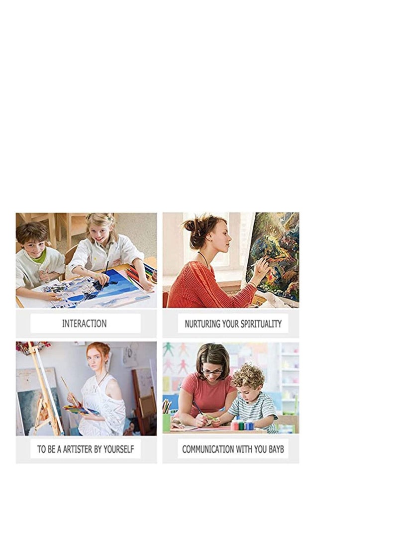 SYOSI Adult Acrylic Paint by Numbers Kit for Adults Beginners Canvas by 20x16 Inch Cat Kitten Dreams to Be Tiger Lion Leopard, Frameless - Image 2