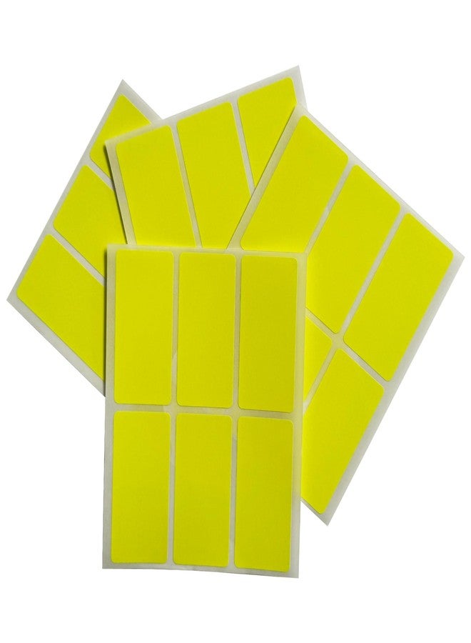 Janrax Pack of 24 Fluorescent Yellow 25x50mm Rectangular Labels - Adhesive Stickers - Image 1