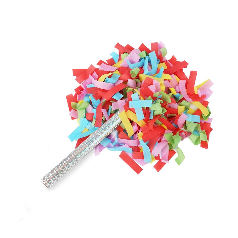 BATTIFE 10Pack Colorful Confetti Wands Confetti Shoot Poppers Tissue Paper Flick Flutter Sticks for Wedding Celebrations Anniversary Birthday Parties Multicolor 78inch