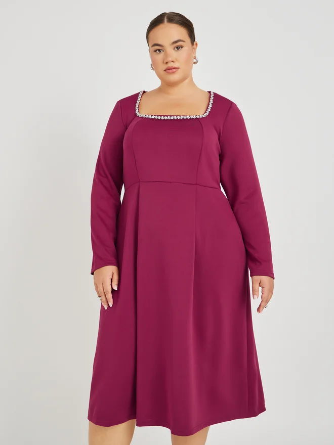 Styli Square Neckline Dress