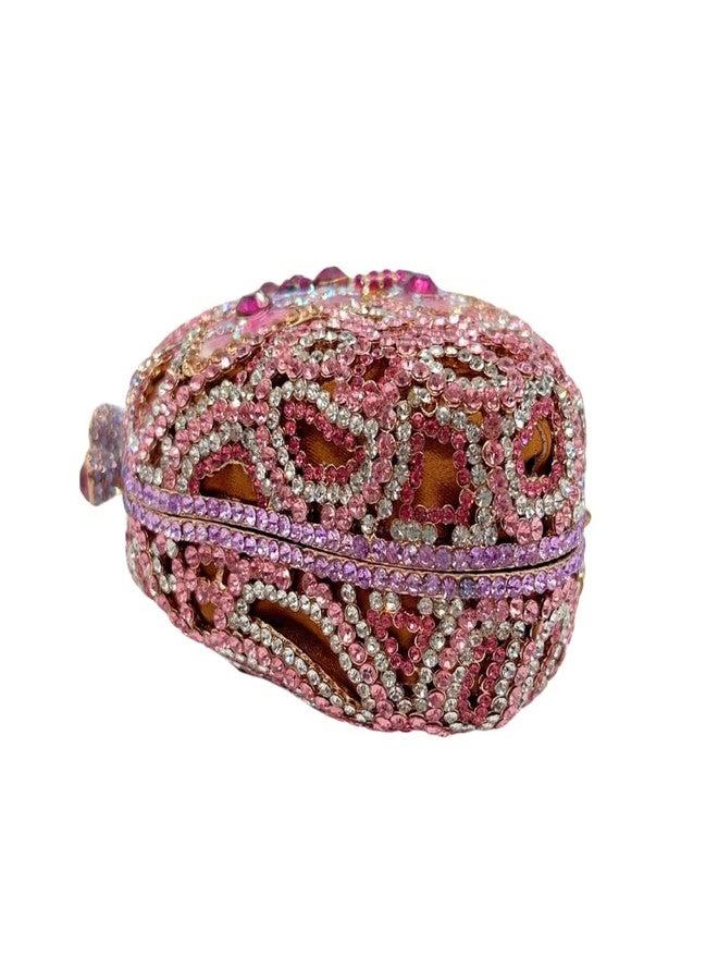 GSYPS Women Sparkly Butterfly Rhinestone Clutch Luxury Crystal Evening Bag Small Bridal Handbag Wedding Party Purse Pink - Image 3