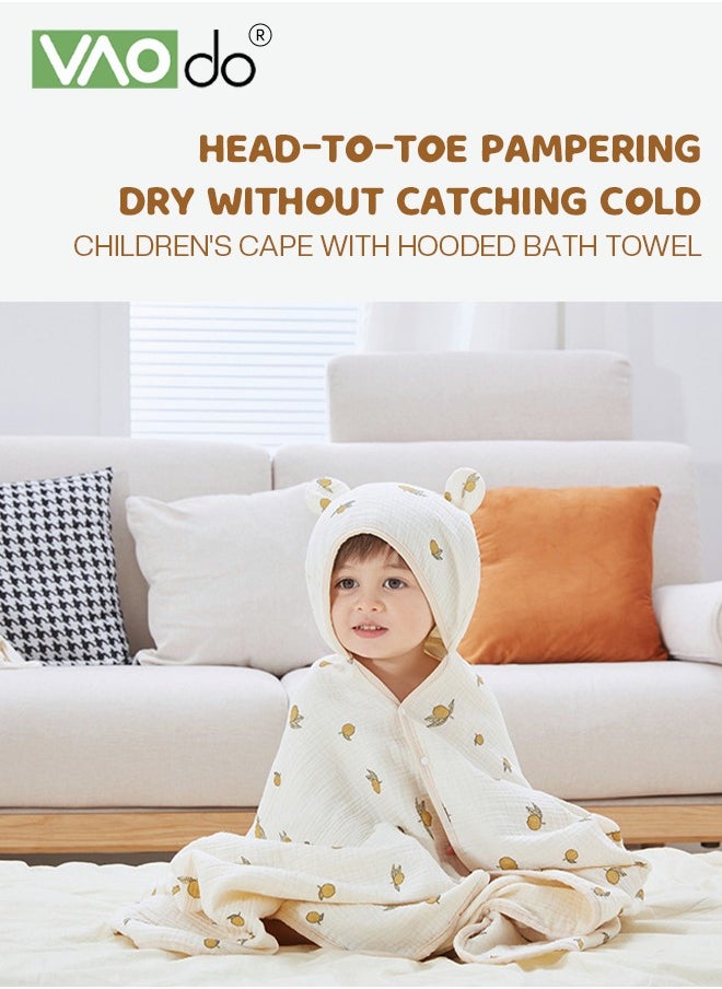 VAOdo Baby Kids Hooded Bath Towel Fast Water Absorption Soft and Skin-friendly Baby Quilt 70*130cm±2cm  - Image 4