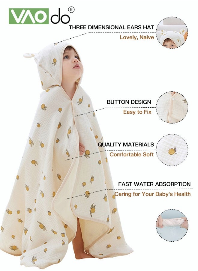 VAOdo Baby Kids Hooded Bath Towel Fast Water Absorption Soft and Skin-friendly Baby Quilt 70*130cm±2cm  - Image 3