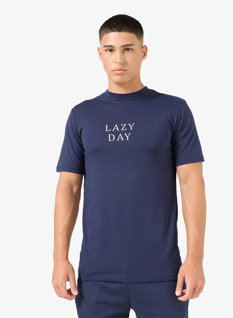 Seventy Five  Printed Short Sleeve T-Shirt And Shorts Set for Men | Best Price UAE