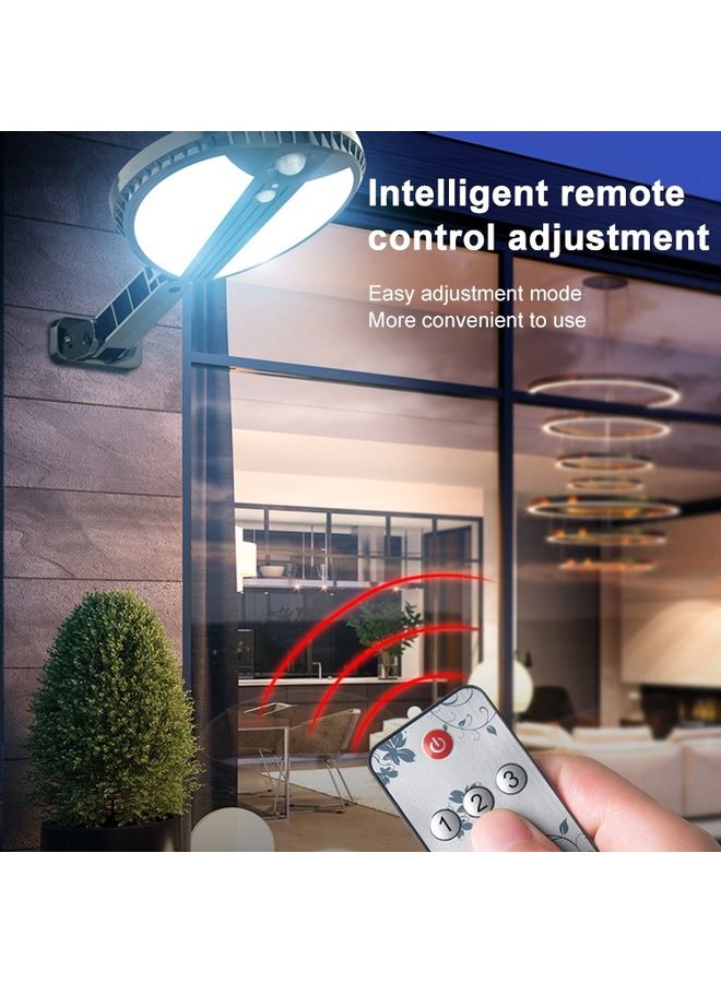 NIBEMINENT 70 LEDs Round Solar Powered Garden Lamp White 21x18x5centimeter - Image 3