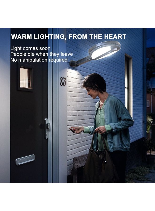 NIBEMINENT 70 LEDs Round Solar Powered Garden Lamp White 21x18x5centimeter - Image 5