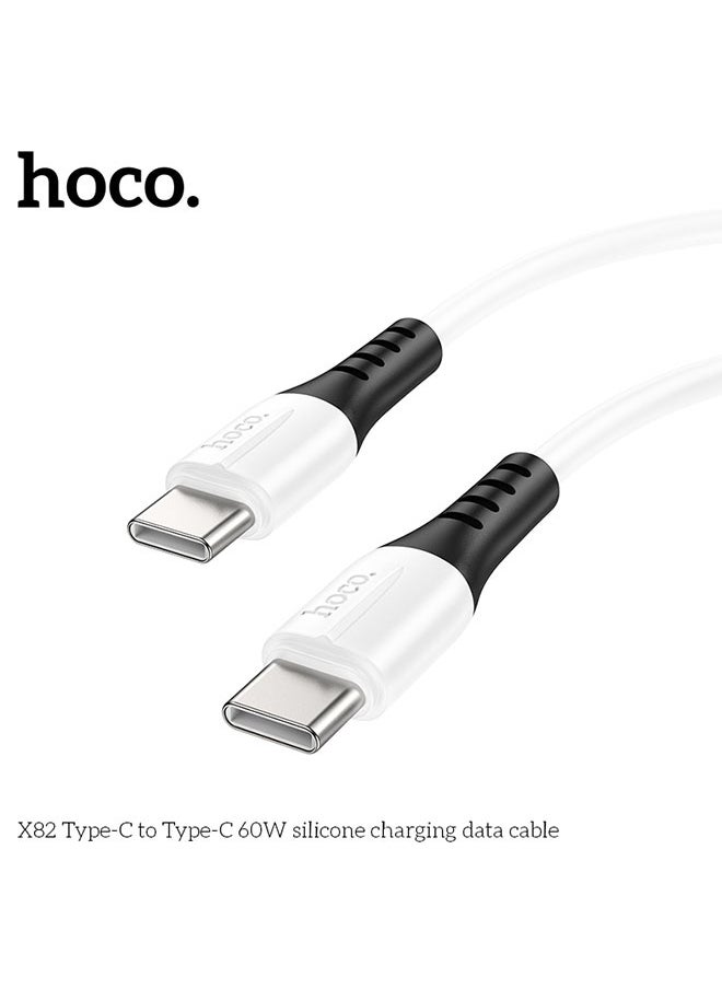 hoco. X82 Type-C to Type-C 60W silicone charging data cable  - Image 3