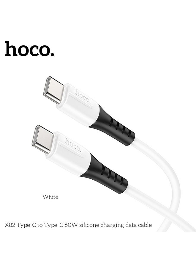 hoco. X82 Type-C to Type-C 60W silicone charging data cable  - Image 2