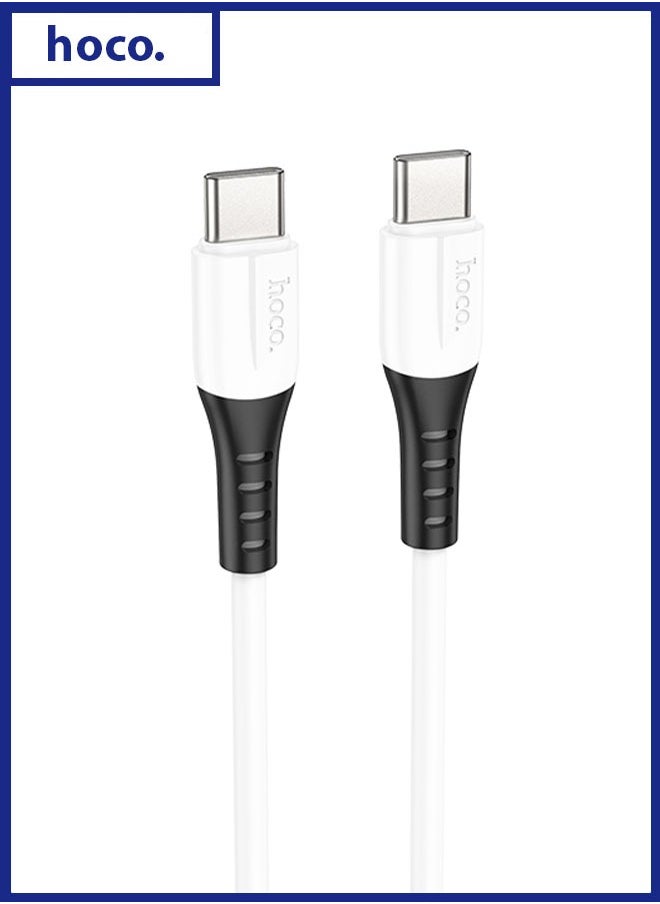 hoco. X82 Type-C to Type-C 60W silicone charging data cable  - Image 1