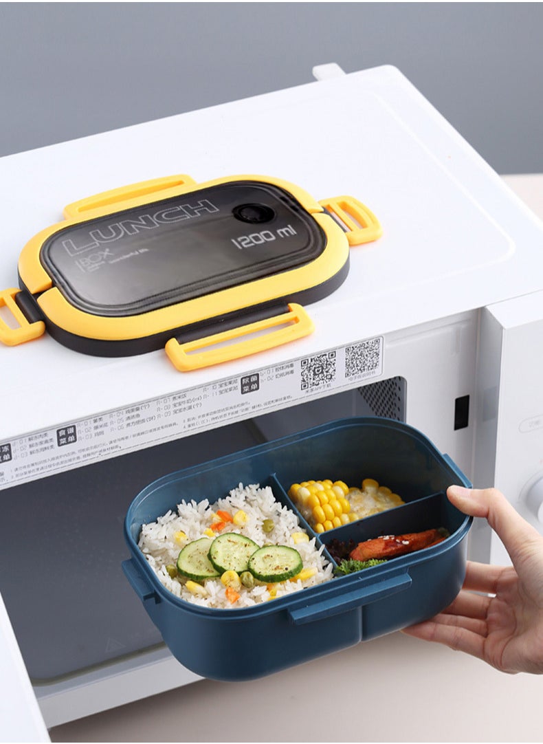 YAH Leak-Proof Bento Lunch Box - 2 Layers and 6 Compartments, Model: LunchMate - Microwave & Dishwasher Safe, Includes Spoon & Fork - Convenient Handle for School, Work, and Travel - pzsku/Z5A6C4D97DEC62C59D4C4Z/45/_/1735947251/d7a97374-ef7c-4436-8cf5-1d96f48db2d3
