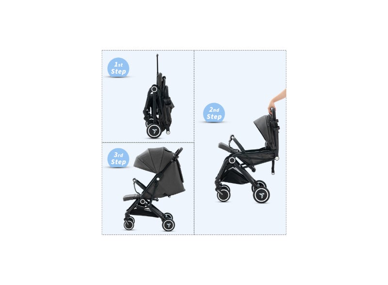 Umbrella X6 Pro Stroller - Dark Grey - Image 2