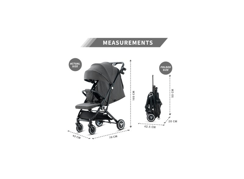 Umbrella X6 Pro Stroller - Dark Grey - Image 4