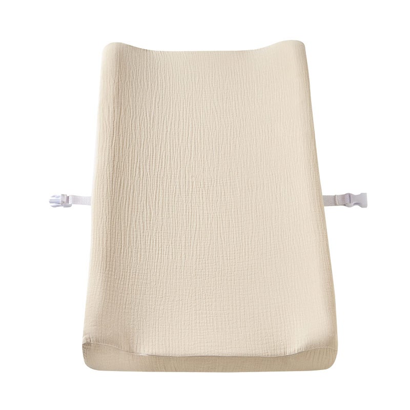 DONOMILO Muslin Changing Pad Cover,Ultra Soft Breathable Diaper Changing Table Cover for Baby Boys Girls,Neutral Fitted Changing Pad Sheets - Image 3
