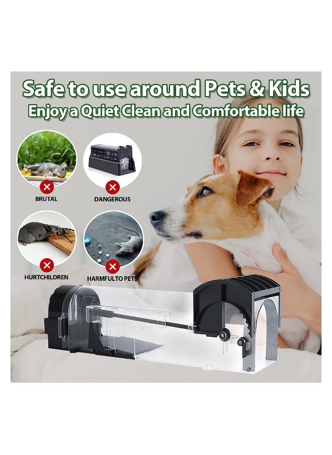 Generic Humane Mouse Trap, Rat and Rodent Trap, Rat Poison Substitute, Easy Set Durable Traps, Safe for Children, Pets and Humans, 2Pcs  - Image 2