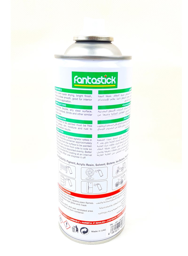 Fantastick 400ml All Purpose Spray Paint White Color - Image 3