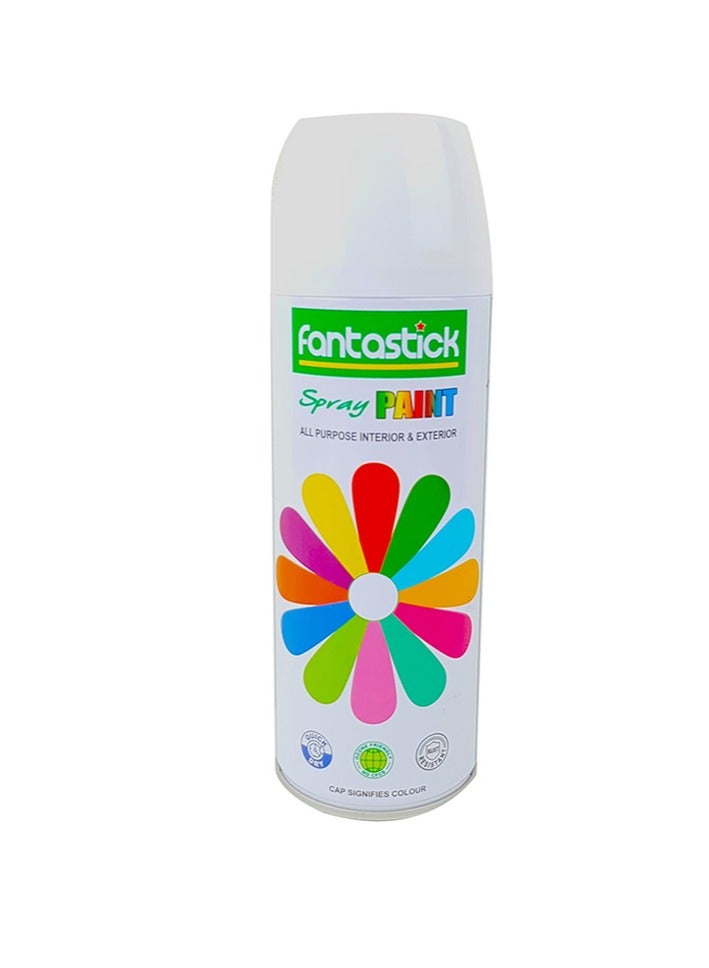 Fantastick 400ml All Purpose Spray Paint White Color - Image 1