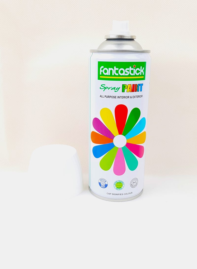 Fantastick 400ml All Purpose Spray Paint White Color - Image 2