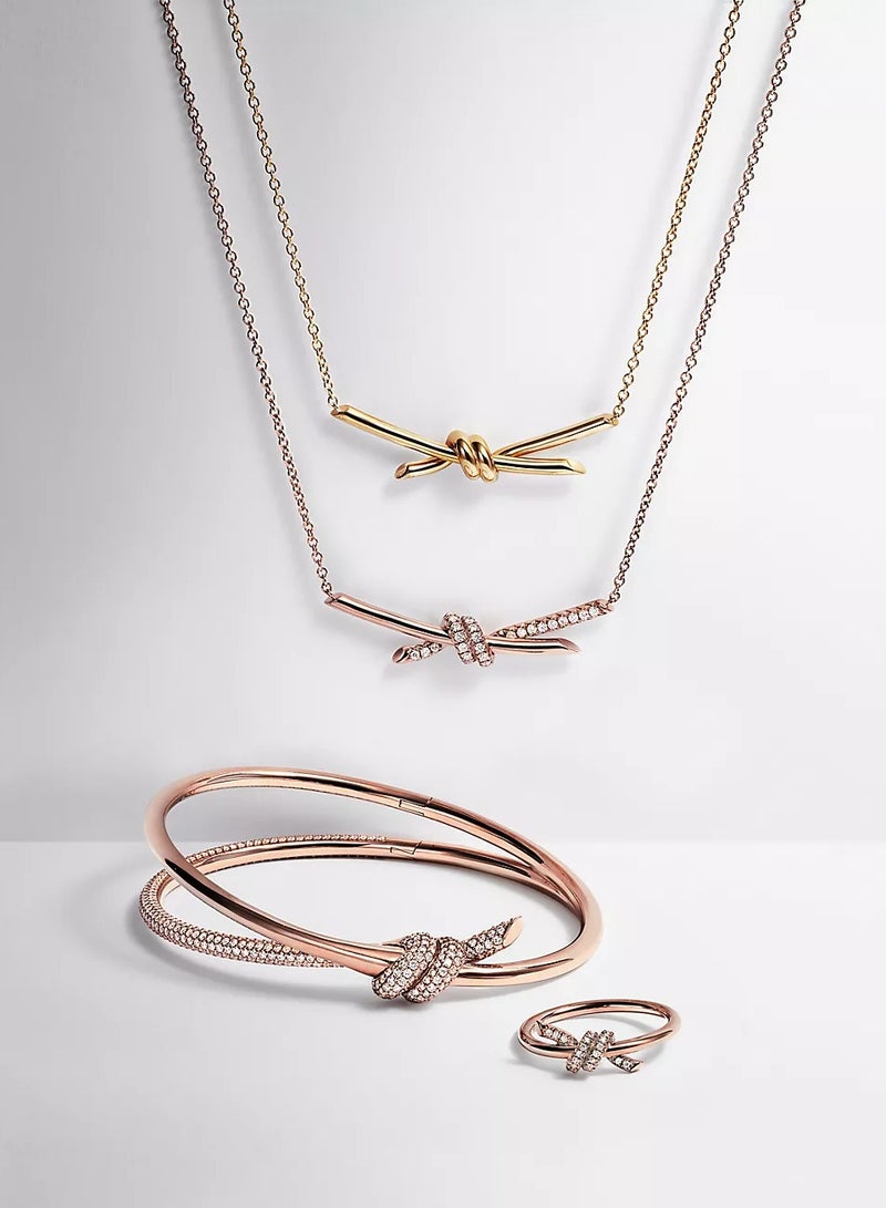 Tiffany & Co. Tiffany Knot Pendant in Rose Gold with Diamonds  - Image 5