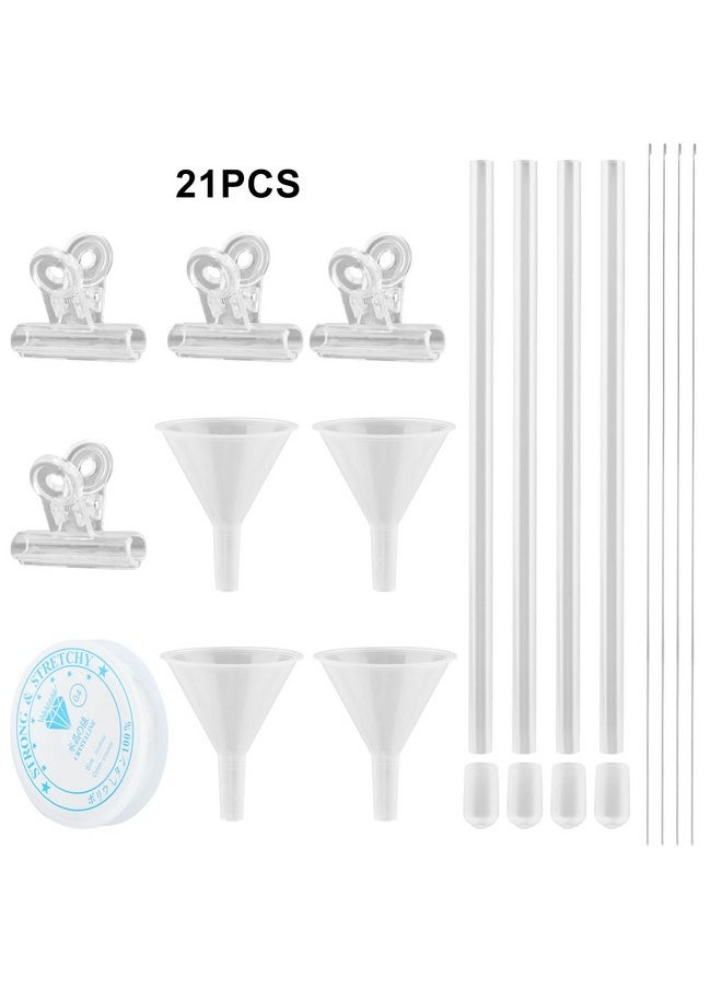 LVOERTUIG LVOERTUIG Beading Funnel, Clay Beads Bracelet Making Kit, 4 Pcs Beading Funnel Bead Bracelet Kit for Jewelry Making Clay Beads Bracelets Making with Beading Funnel, Beading Needles, Clip  - Image 2