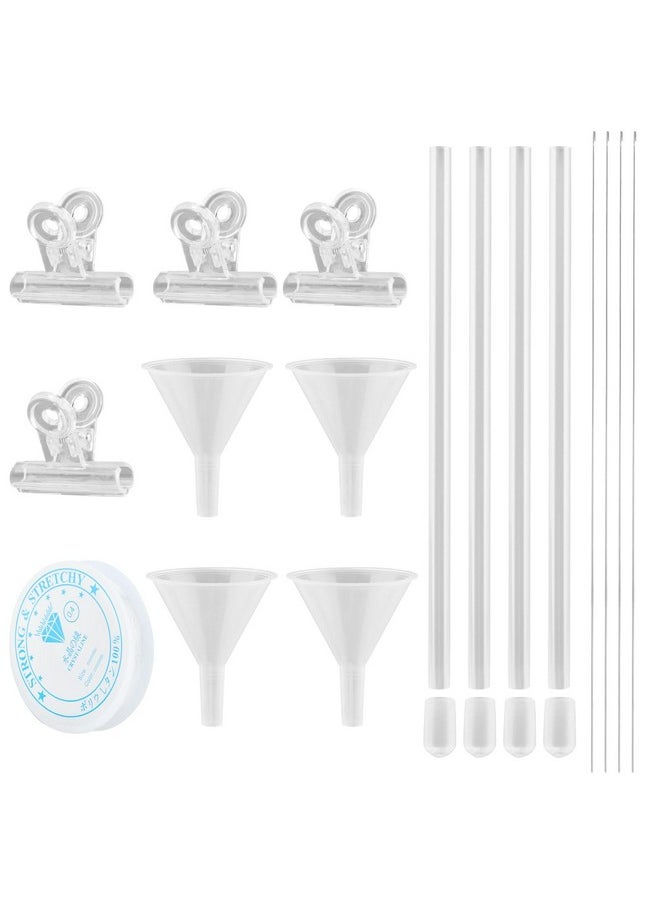 LVOERTUIG LVOERTUIG Beading Funnel, Clay Beads Bracelet Making Kit, 4 Pcs Beading Funnel Bead Bracelet Kit for Jewelry Making Clay Beads Bracelets Making with Beading Funnel, Beading Needles, Clip  - Image 4