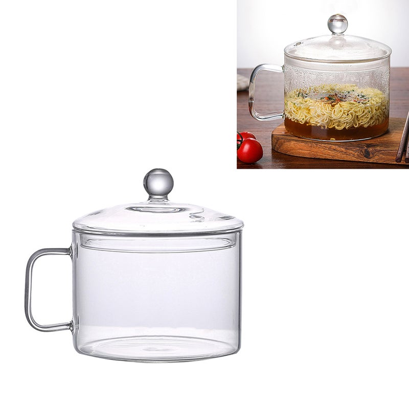 2pcs Useful Glass Cooking Pot Multi-function Open Fire Heating Health Stew Noodle Pot Noodles Bowls for Home Kitchen Restaurant 1500ml - Image 4