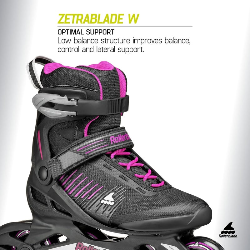 Rollerblade Zetrablade Women's Adult Fitness Inline Skate, Black and Pink - Image 4