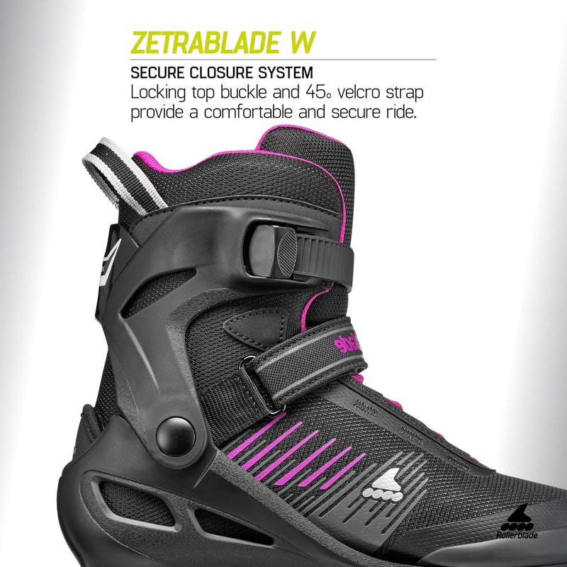 Rollerblade Zetrablade Women's Adult Fitness Inline Skate, Black and Pink - Image 3