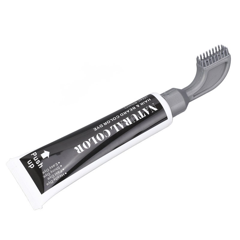 Black Beard Dye 80ml Gentle Safe Formula Beard Dye for Men - Easy Application With Comb Gloves Mustache Dye for Gray Beard Coverage Home Use - Image 3