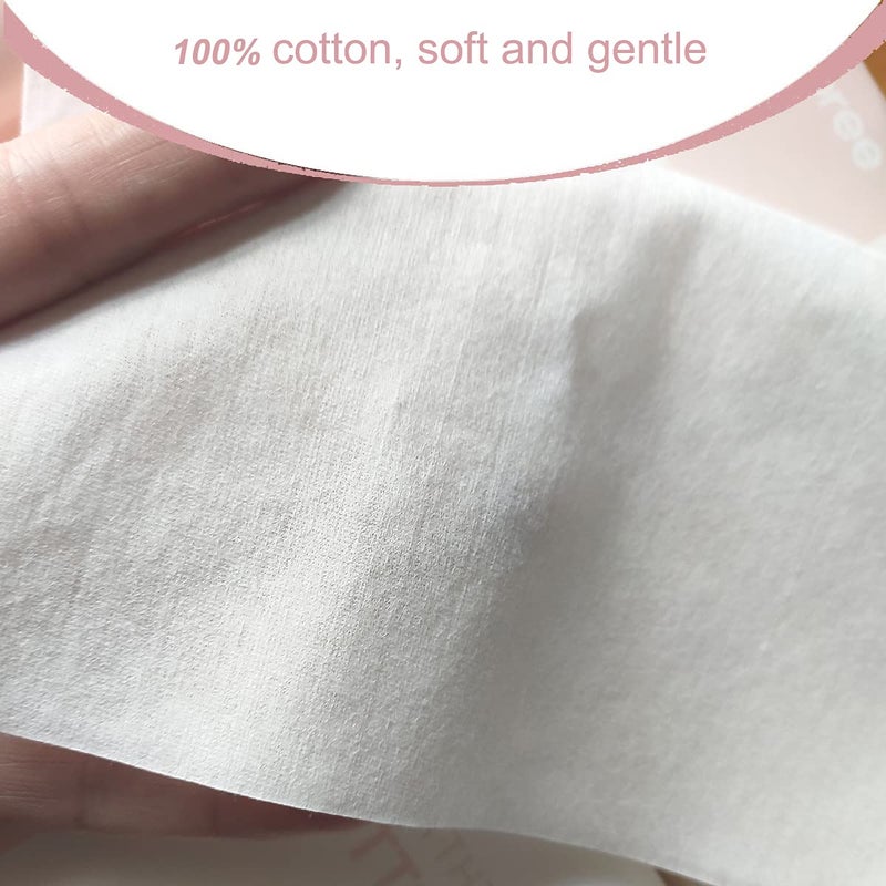 Careboree Extra Thick Dry Wipe, 100% Cotton, Lint-Free Cotton Tissues (5 Pack) - Image 3