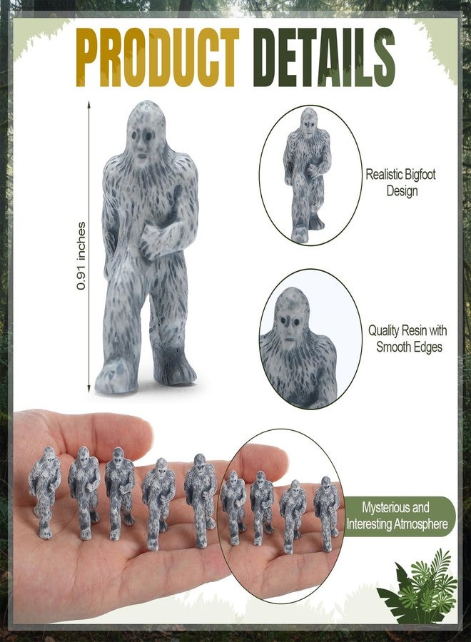 RoundFunny 100 Packs Mini Bigfoot Figures Little Sasquatch Figurine Decorations Big Foot Resin Figurines Mini Bigfoot Figures Bulk for Hide and Seek Props Birthday Holiday Party Gifts Home Decor - Image 2