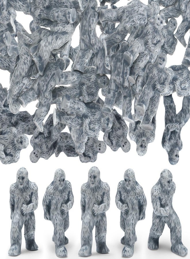 RoundFunny 100 Packs Mini Bigfoot Figures Little Sasquatch Figurine Decorations Big Foot Resin Figurines Mini Bigfoot Figures Bulk for Hide and Seek Props Birthday Holiday Party Gifts Home Decor - Image 1