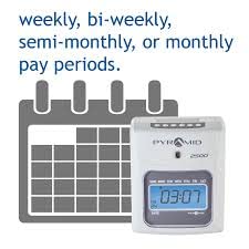 Pyramid Time Systems - Model 2500 Auto Aligning and Top Loading Time Clock [2500K1] Bundle Includes: Time Clock, 100 Time Cards, 2 Ink Ribbon cartridges, one 10 slot time card rack and 2 Security Keys - Image 5