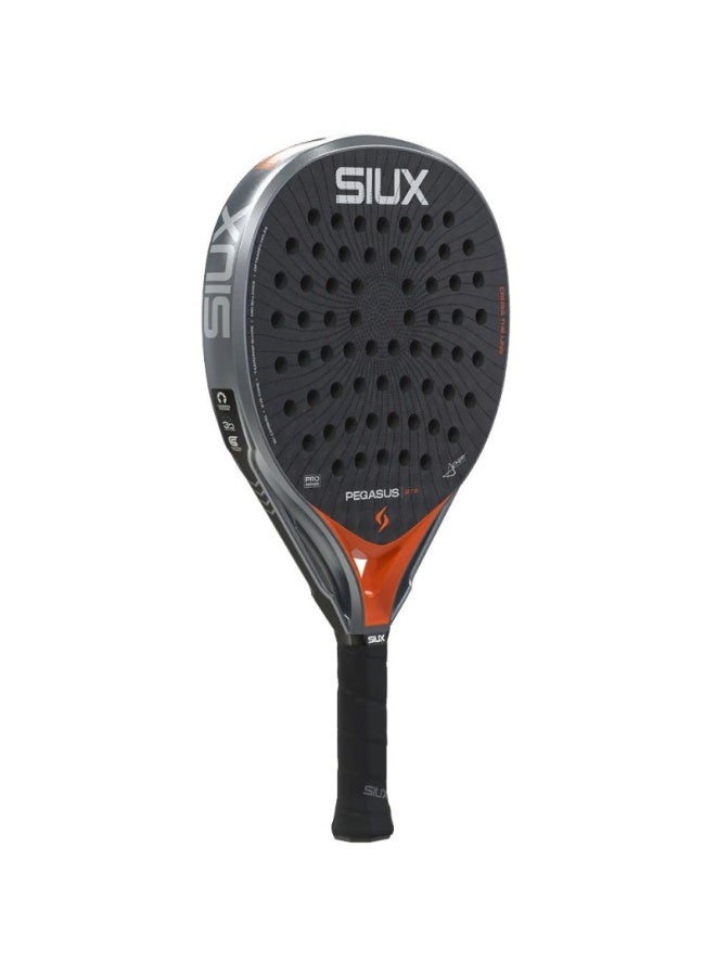 SIUX مضرب بادل Siux Pegasus Pro Lava Orange 2026 – مضرب هجين من ألياف الكربون 12K مع قلب EVA، نسيج ثلاثي الأبعاد، قوة وتحكم للاعبين المحترفين - Image 3
