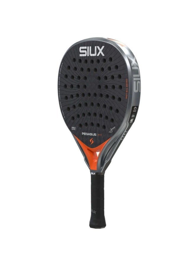 SIUX مضرب بادل Siux Pegasus Pro Lava Orange 2026 – مضرب هجين من ألياف الكربون 12K مع قلب EVA، نسيج ثلاثي الأبعاد، قوة وتحكم للاعبين المحترفين - Image 4