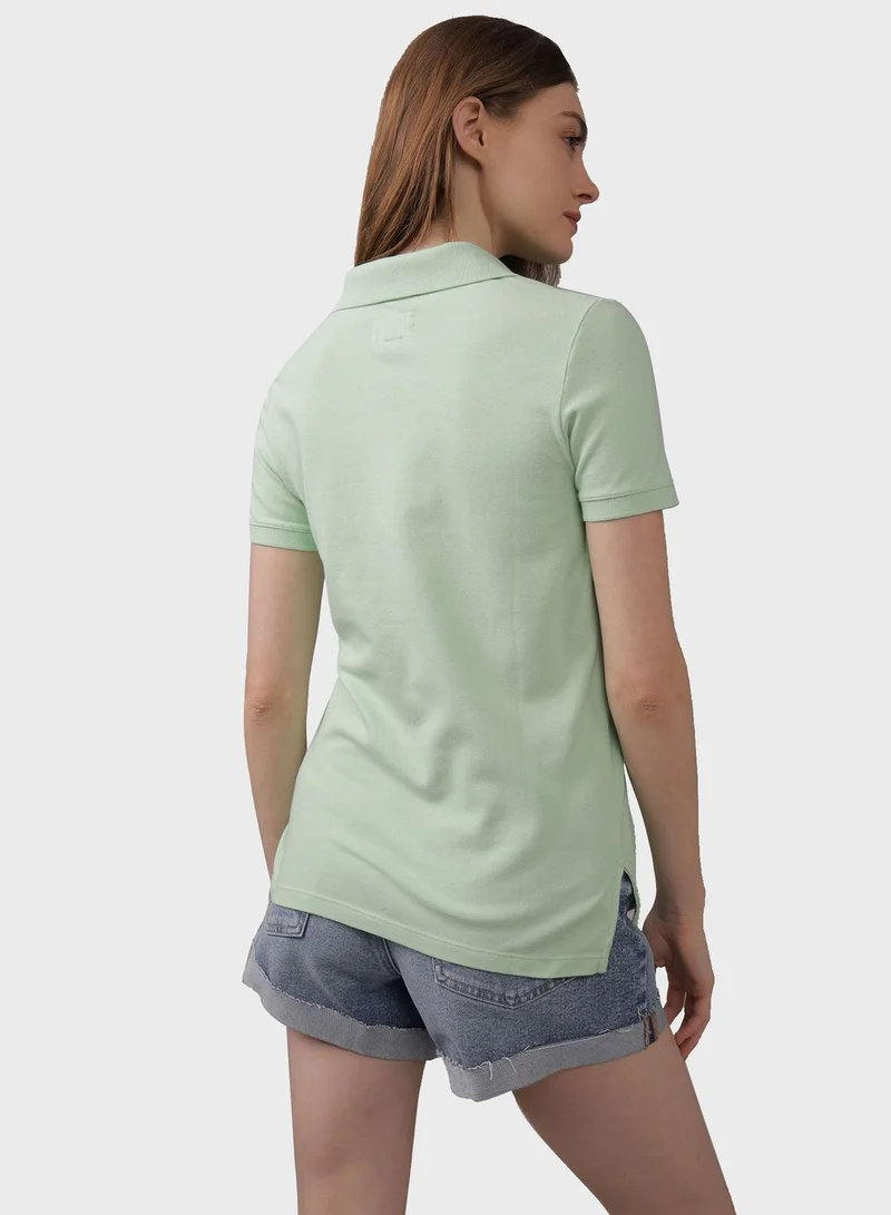 امريكان ايجل Logo Detail Short Sleeve Polo Shirt