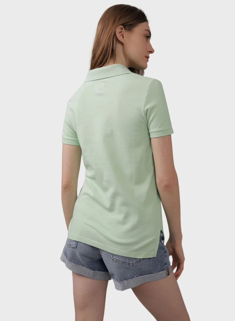 امريكان ايجل Logo Detail Short Sleeve Polo Shirt