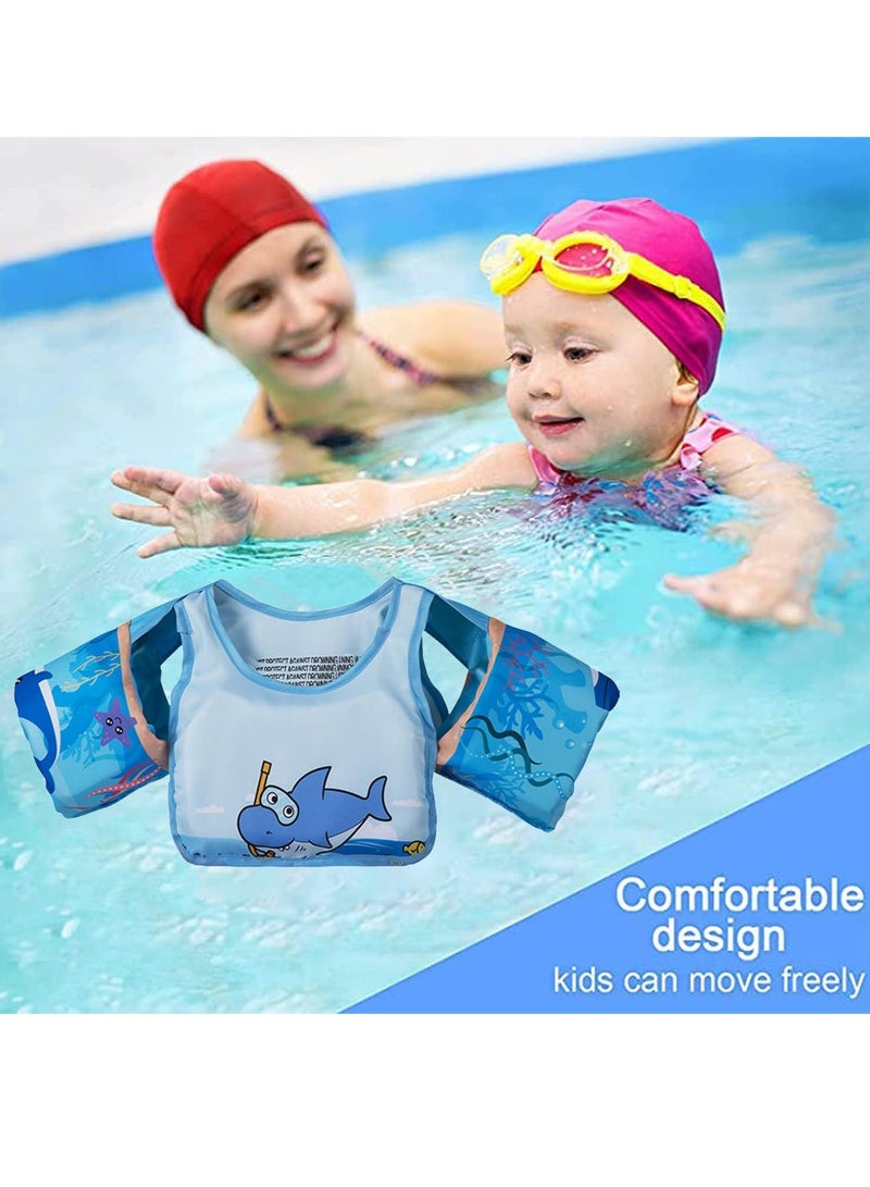 Generic Kids Swim Vest Toddler Floaties for 30-55lbs/2-6 Year Old Girls and Boys Swimming Arm Band Pool Float Jacket with Water Wings and Shoulder Strap for Children Learn to Swim Aid (Whale)  - Image 5