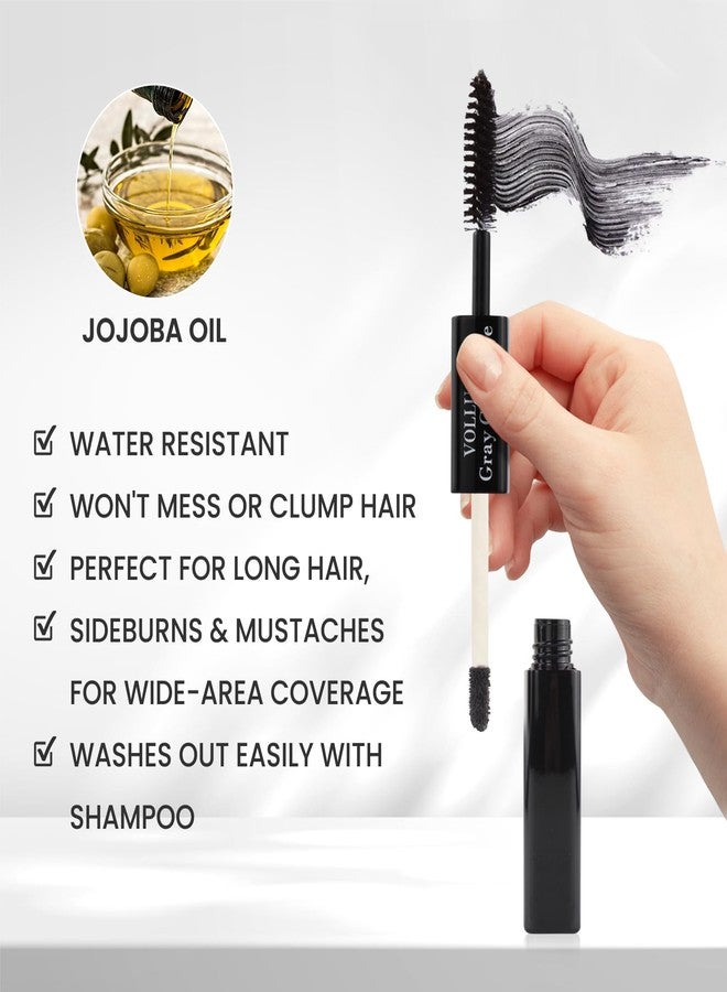 VOLLUCK Root Touch Up Stick, Instant Gray Hair Cover Concealer, 2-In-1 Double Head Hair Color Finishing Stick, Hair Mascara Brush for Eyebrow& Beard (Light Brown, 0.23 Fl oz) - Image 5