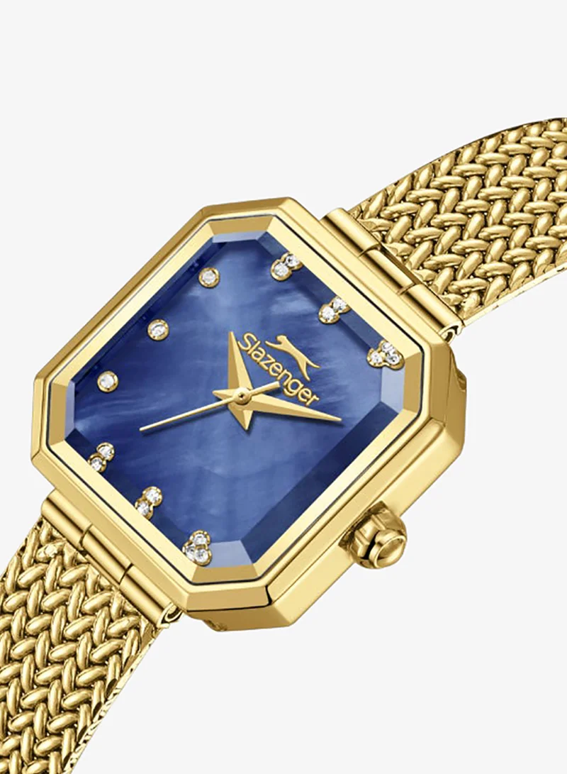 Slazenger Dark Blue MOP Women's Mesh Analog Watch SL.9.2534.3.06 - 24x24 mm for Women | Best Price UAE