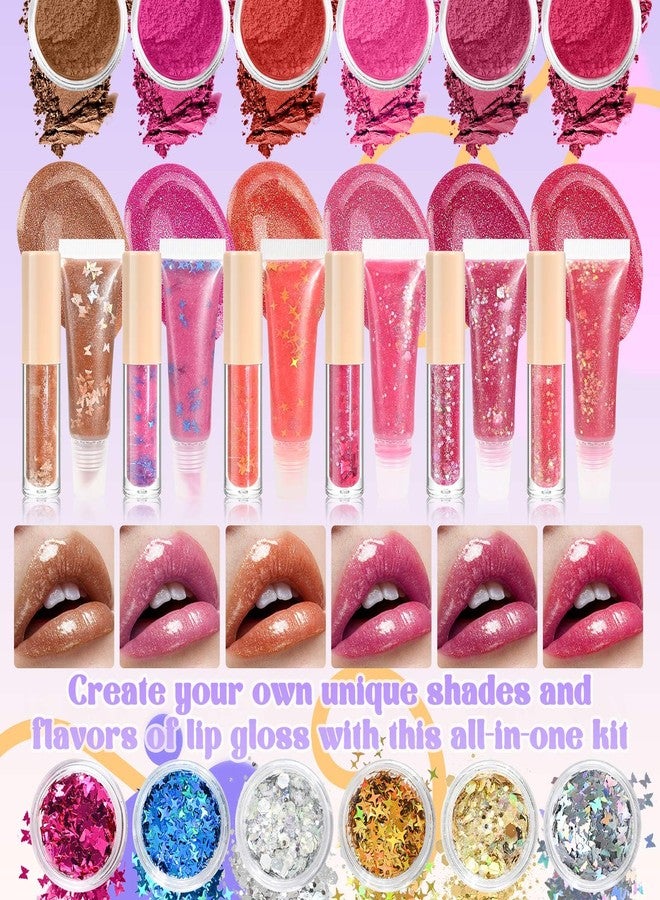 JUYRLE Lip Gloss Making Kit- Make Your Own LipGloss Kit for Women, 62Pcs DIY Lipstick Set with Moisturizing Lip Gloss Base, Pigments, Tubes, Lip Gloss Set for Teens, Christmas Gift for Girls Women - Image 5