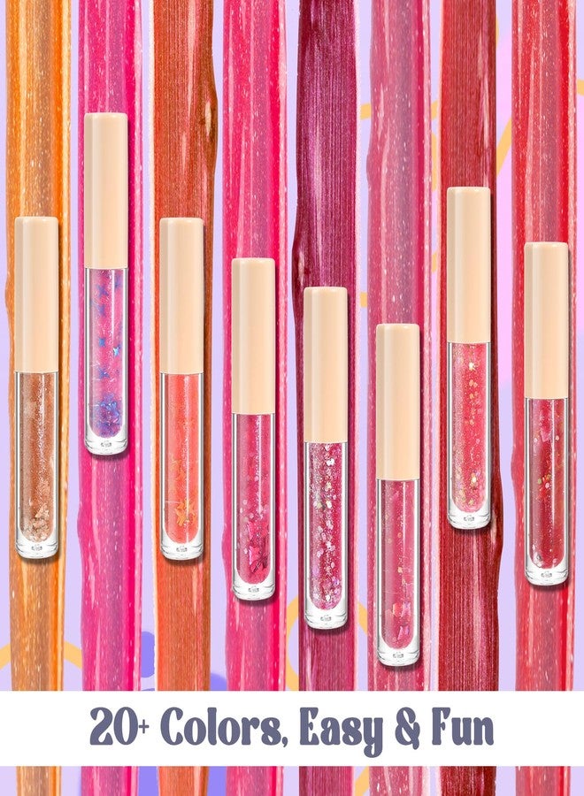 JUYRLE Lip Gloss Making Kit- Make Your Own LipGloss Kit for Women, 62Pcs DIY Lipstick Set with Moisturizing Lip Gloss Base, Pigments, Tubes, Lip Gloss Set for Teens, Christmas Gift for Girls Women - Image 3