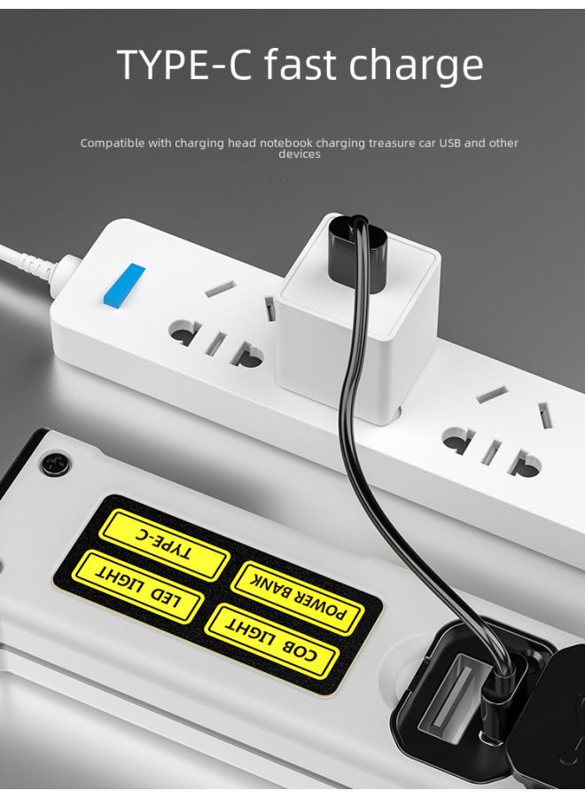Multi-functional Mini Led Flashlight High-intensity Long-range Rechargeable Super Bright Portable Outdoor Magnetic Suction-Product Specifications:White Standard  - Image 5