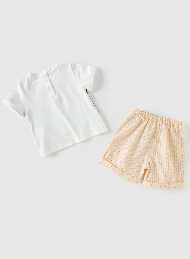 Dave & Bella Boy Cotton Vest and Bow Ties Shorts set - Image 5