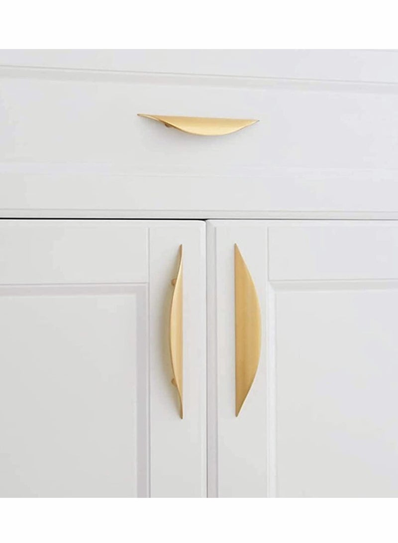 SOLARAE Cupboard Handles, Gold Drawer Knobs, Door Cabinet Furniture Handle with Screws, Kitchen for Wardrobe Door, Doors, and Home Decorating(117 mm, 4Pcs) - Image 4