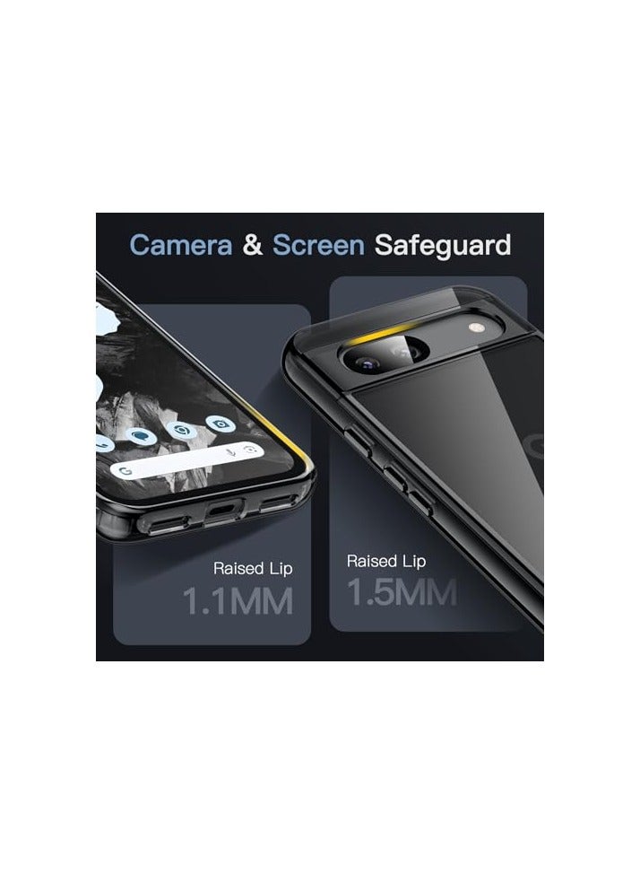 جي تيك حافظة JETech لهاتف Google Pixel 8a مقاس 6.1 بوصة 2024، غطاء هاتف واقٍ غير أصفر مقاوم للصدمات، ظهر صلب مضاد للخدش من البولي كربونات (أسود) - Image 4