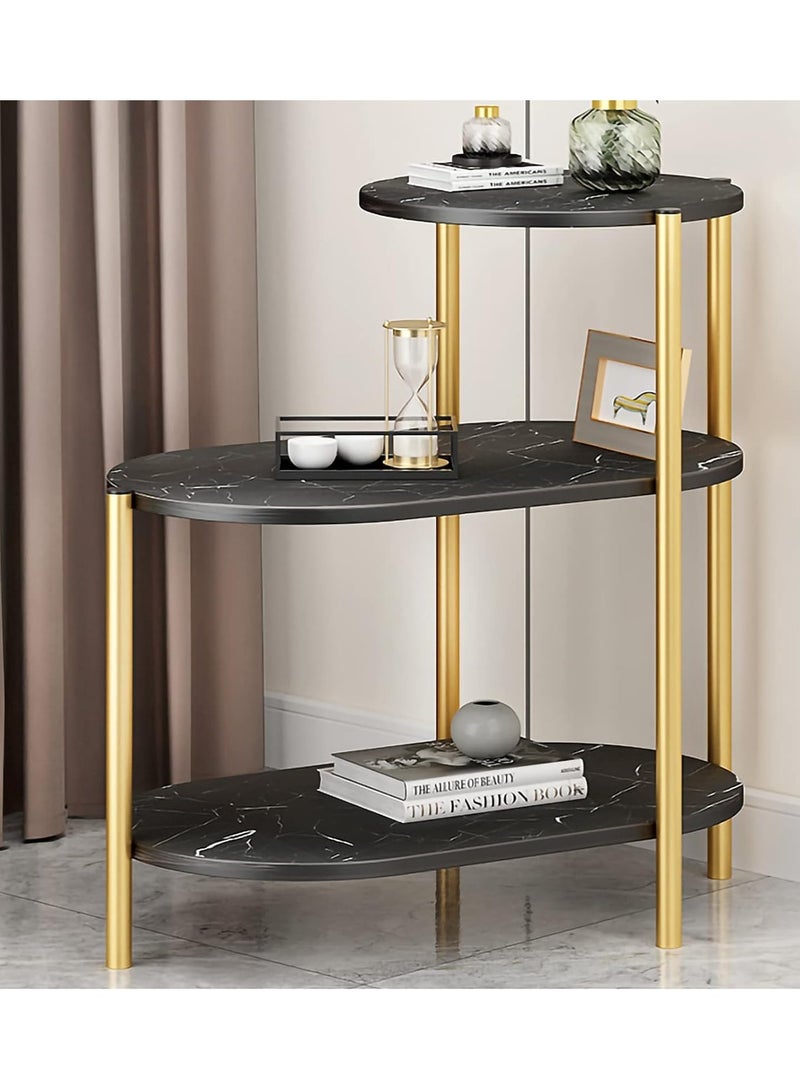 DubaiGallery Sofa Side Table Apartment Living Room Multi-Layer Coffee Table Luxury Light Coffee Tables Simple Modern Home Furniture for Living Room Small Round Table - Image 1