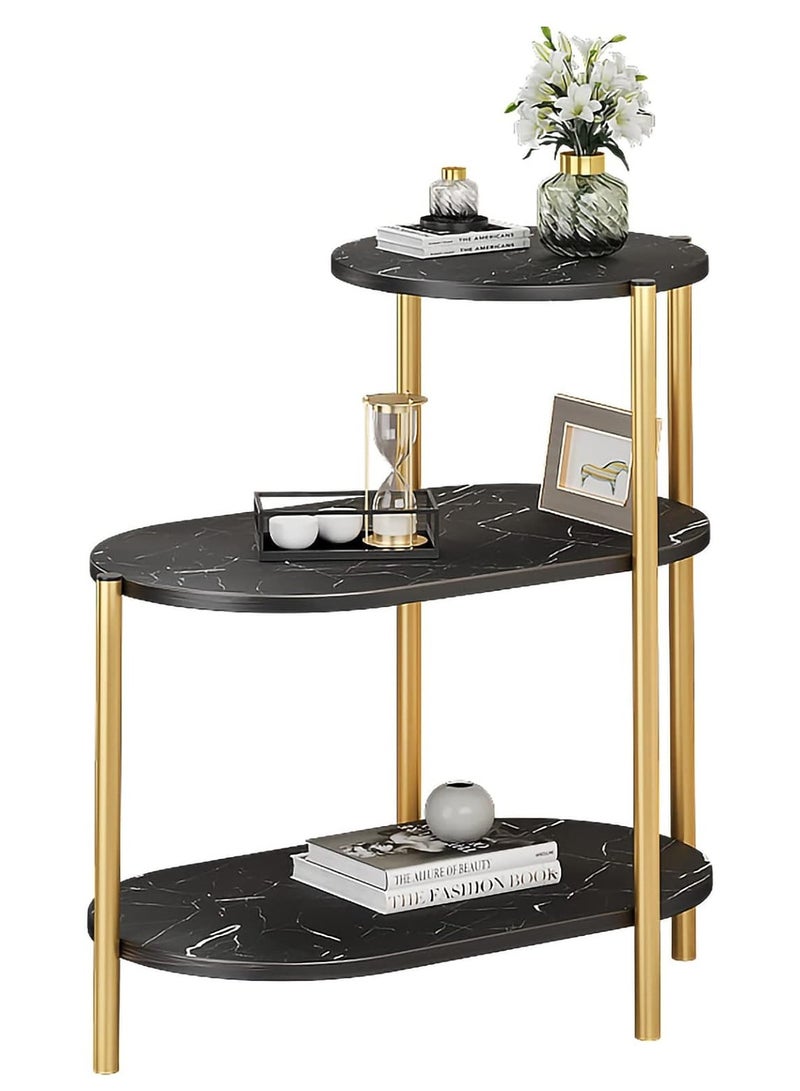 DubaiGallery Sofa Side Table Apartment Living Room Multi-Layer Coffee Table Luxury Light Coffee Tables Simple Modern Home Furniture for Living Room Small Round Table - Image 4