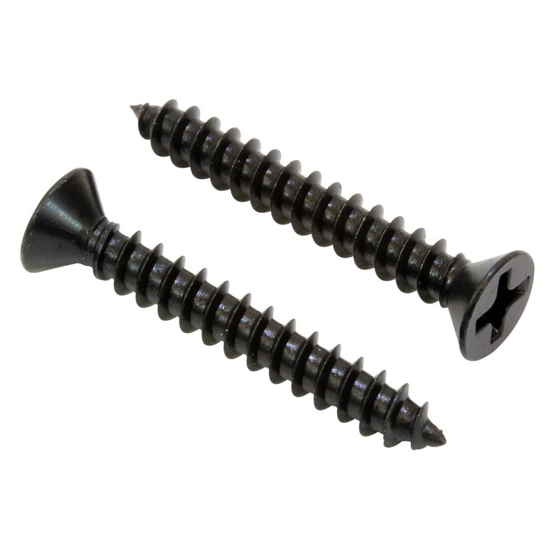 Bolt Dropper #8 x 1-1/4-Inch Black Screws, Pack of 25 - Xylan Coated Stainless Steel Flat Head Phillips Wood Screws - Corrosion Resistant for Wood, Drywall Applications, and Outdoor Projects - Image 1